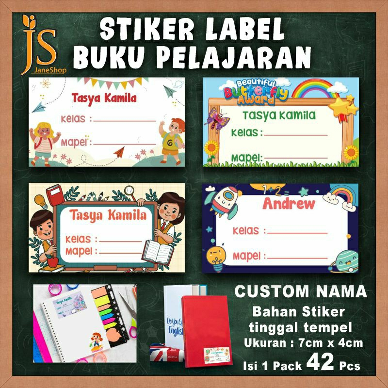 

Isi 42 Stiker Mapel - Label Buku Pelajaran Sekolah - Stiker mata pelajaran