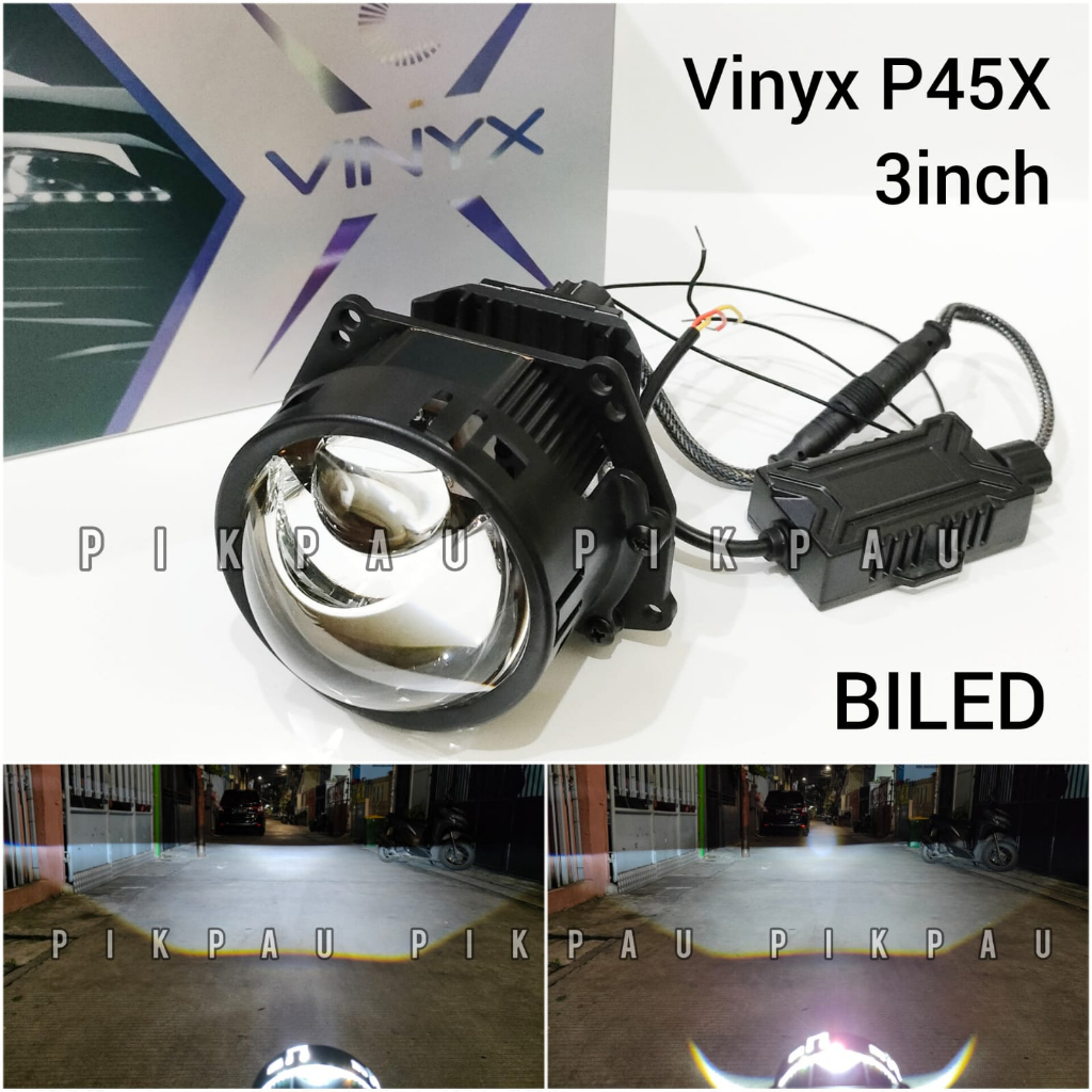 Lampu Utama Projie Biled Projector Vinyx P45X 3inc Sinar Laser