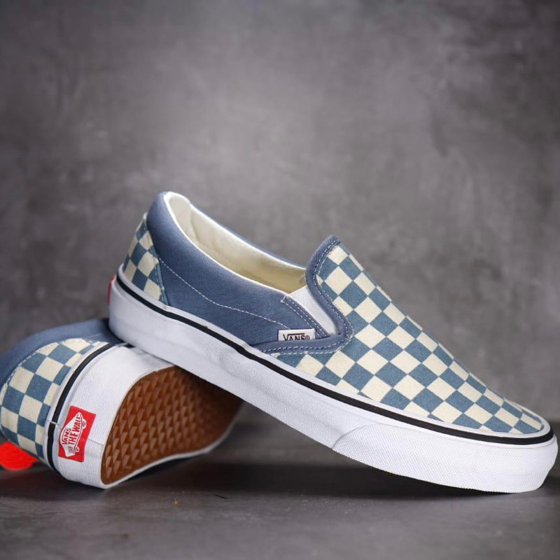 Vans Slip On Checkerboard blue Mirage