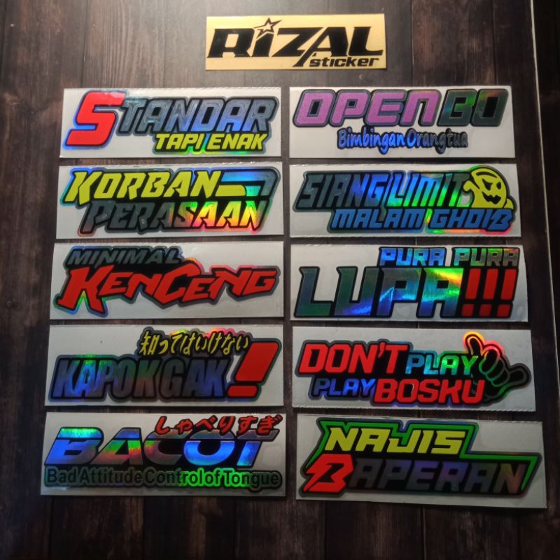 STICKER OPEN BO CUTTING STICKER