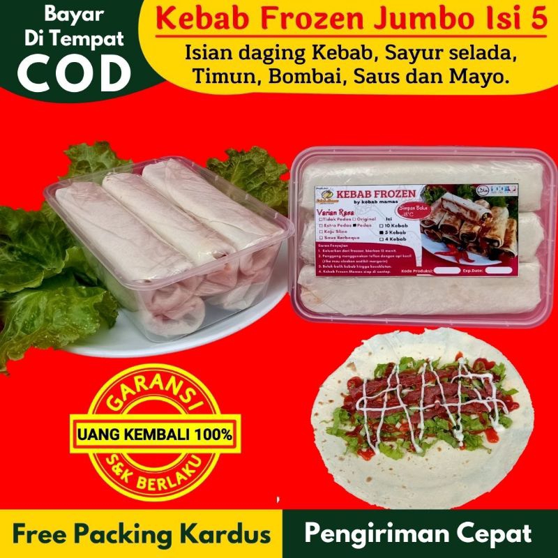 

Mamas Kebab Frozen Turki Jumbo Besar Isi 5 Pcs Hemat