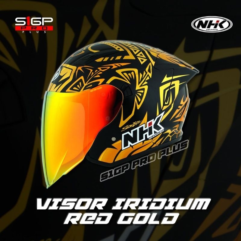 NHK S1GP PRO PLUS | REMY GARDNER BLACK GOLD | DOUBLE VISOR | HELM HALF FACE S1-GP MOTIF VISOR IRIDIU