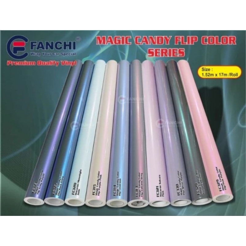 ROLL 152cm Sticker FANCHI Magic Candy Flip Color Series Lebar 152cm x 17m ROLL