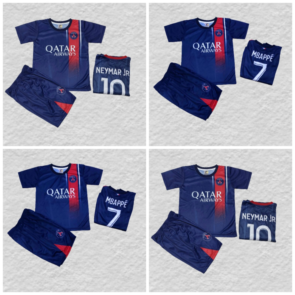 PSG NEYMARSETELAN BAJU BOLA ANAK PSG ABU USIA 1-12THN PSG MBAPPE