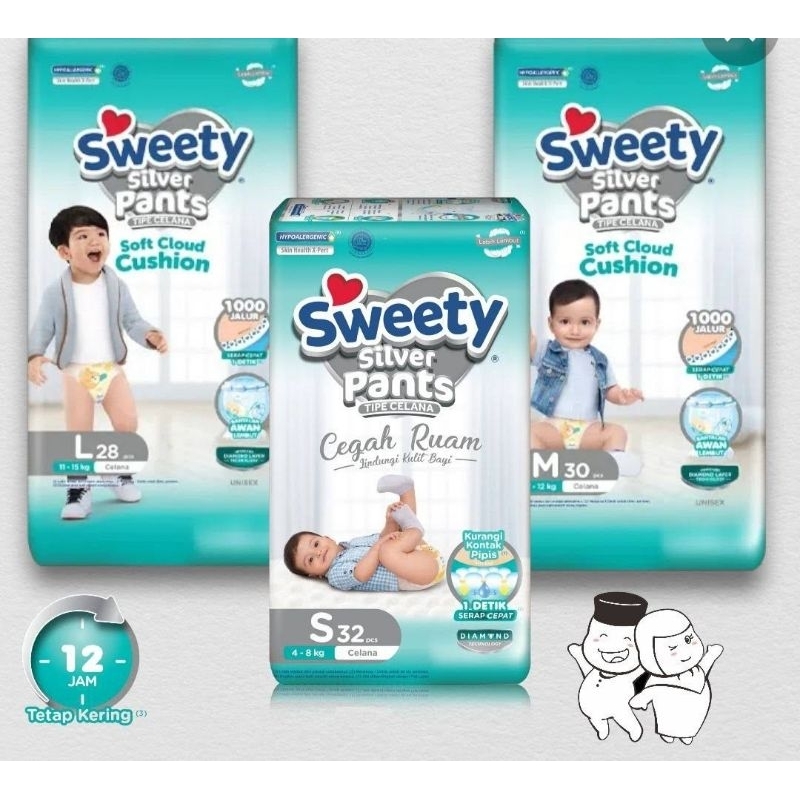 sweety pampers ukuran L28