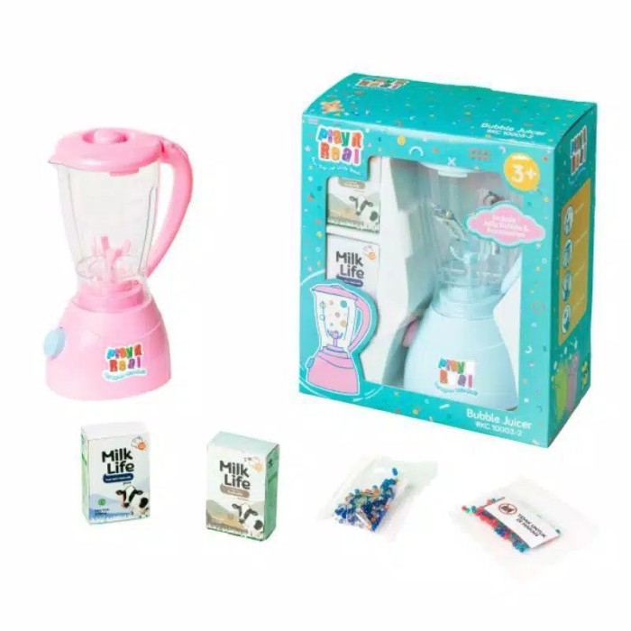 MAINAN PLAY IT REAL BUBBLE JUICER & MINI JUICER MAINAN MASAK-MASAKAN BLENDER JUS BUAH