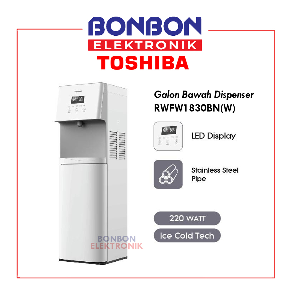 [GOJEK/GRAB] Toshiba Dispenser Galon Bawah RWF-W1830BN(W)