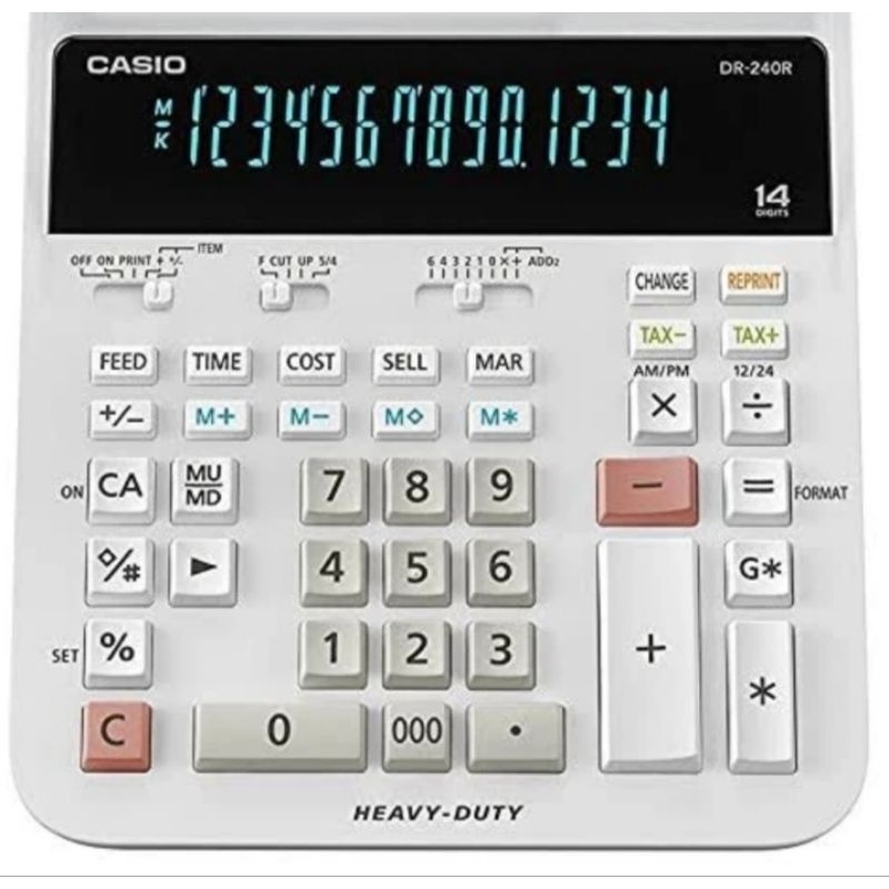 

CASIO KALKULATOR PRINT DR 240R 14 DIGIT KALKULATOR PRINTING