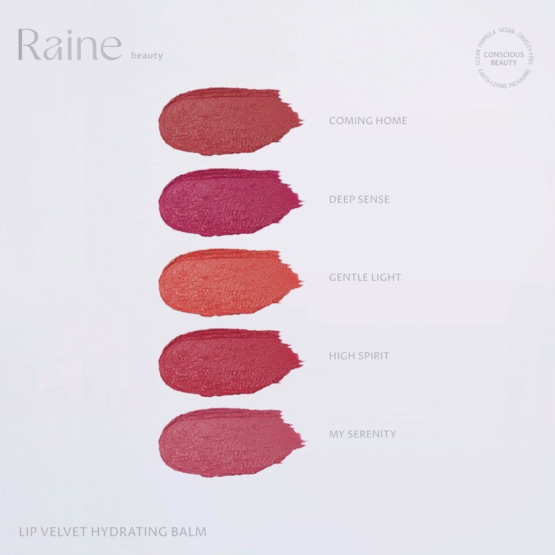 RAINE BEAUTY Lipslick Tinted Oil / Lip Velvet Hydrating Balm By Raisa ORIGINAL