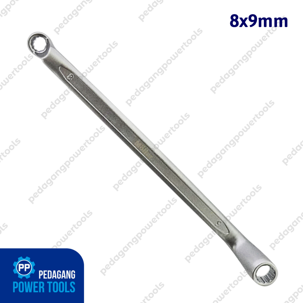 MOLLAR Kunci Ring 8 x 9 mm Bengkok Tahanan Tutup Stel Klep Motor 8x9