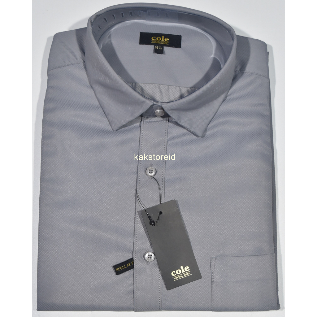 Kemeja Pria Formal Lengan Pendek COLE Abu Reguler DPS 420 #kemejamurah