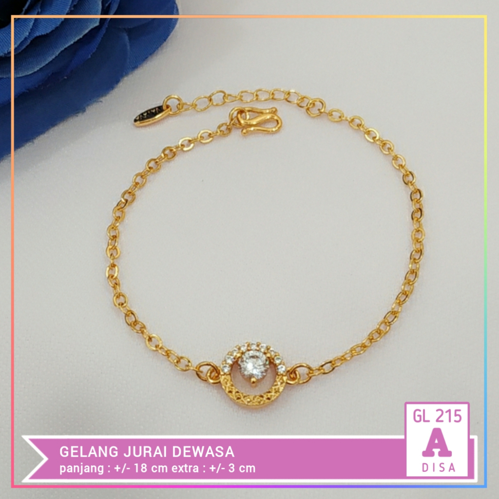 Gelang xuping gelang dewasa rantai mata bulat love perhiasan lapis emas GL 215