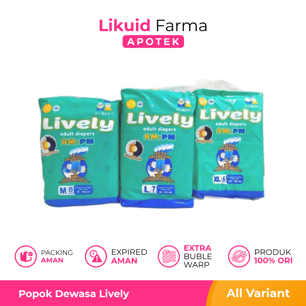 Popok Dewasa Lively / Popok Lansia S/M/L Original