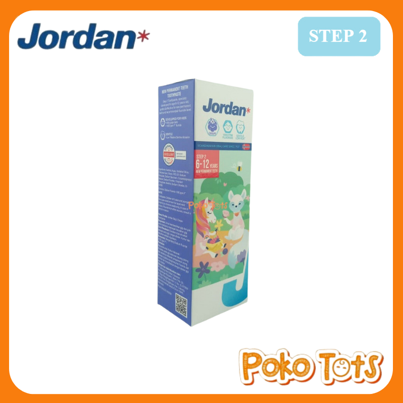 Jordan Kids Toothpaste Step 2 75gr Pasta Gigi Anak Usia 6-12 Tahun WHS