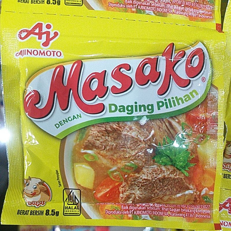 

masako daging sapi 8.5g 1renceng