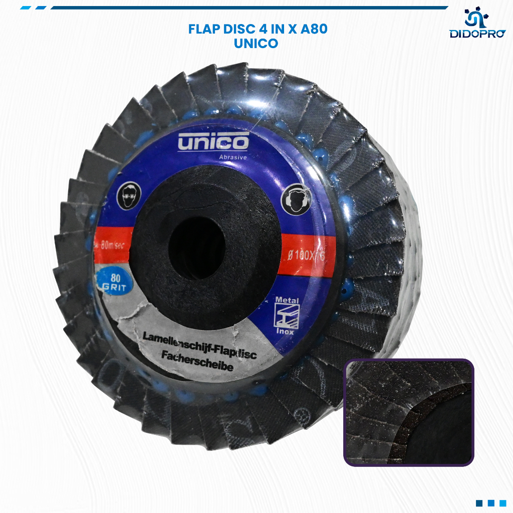 Flap Disc / Amplas Tumpuk 4&quot; / Mata Gerinda Poles Besi Kayu Grit 80