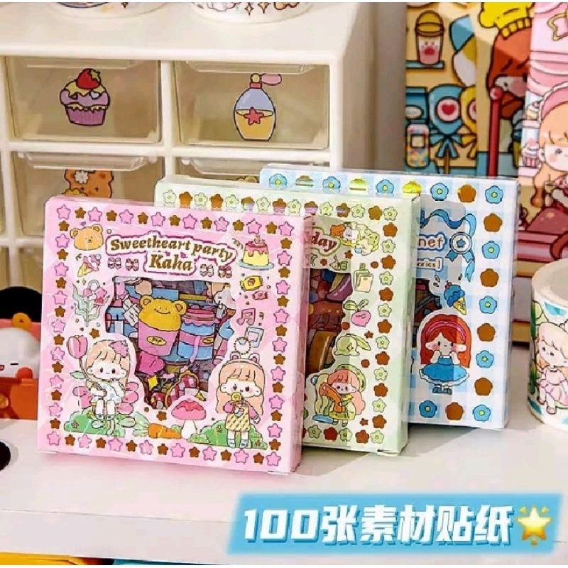 

[Peekastuff] (100 PCS) STICKER MOMO WATERPROOF MOTIF KARTUN LUCU DEKORASI TUMBLER JURNAL SCRAPBOOK
