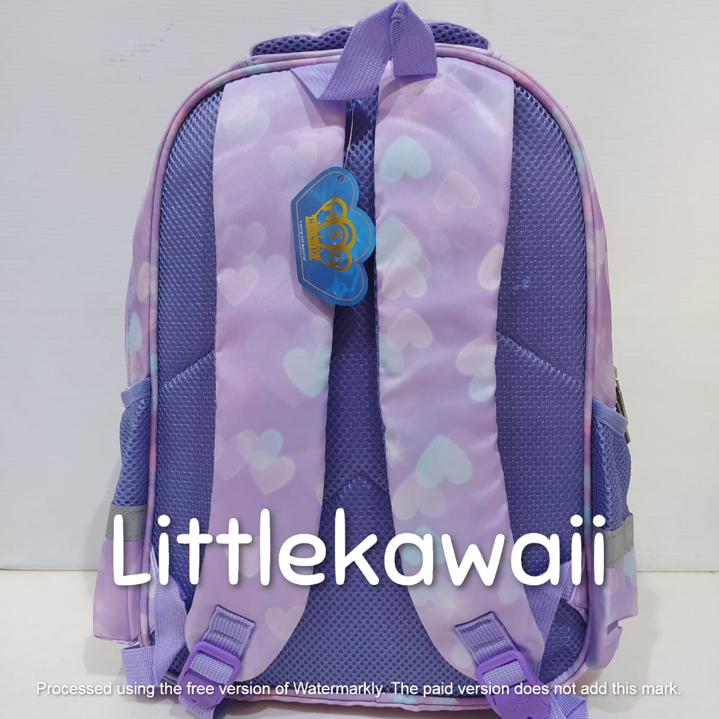 LK/Tas Ransel Sekolah Anak Perempuan Laki Laki Hardcase Kotak Kantong Depan Resleting Unicorn Mermaid Cat Shine TK PAUD SD Mix Impor