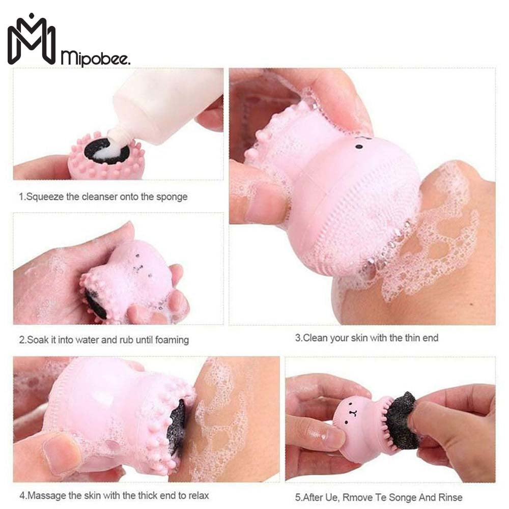 Alat Pembersih Wajah Silicone Face / Face Cleansing Pad - Model Gurita