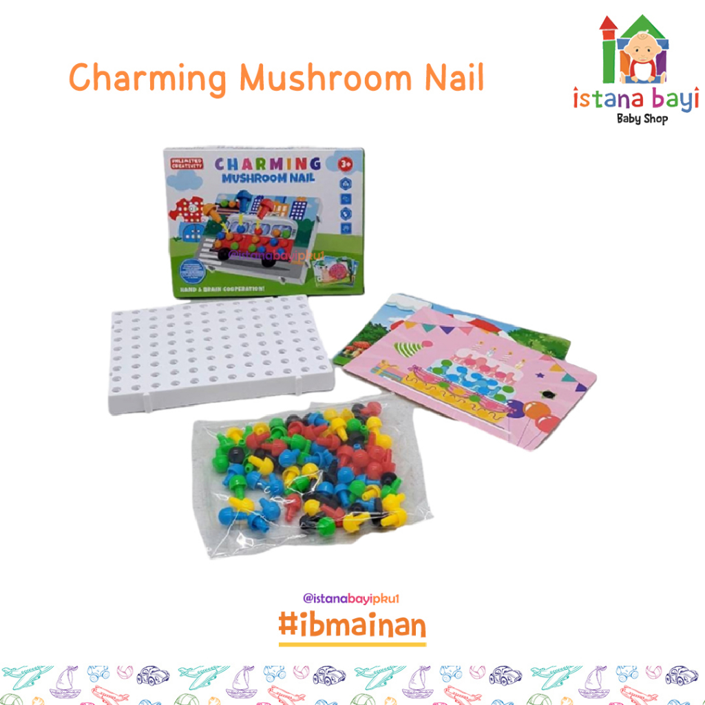 Mainan Edukasi - Charming Mushroom Nail 37801 - Mainan Puzzle