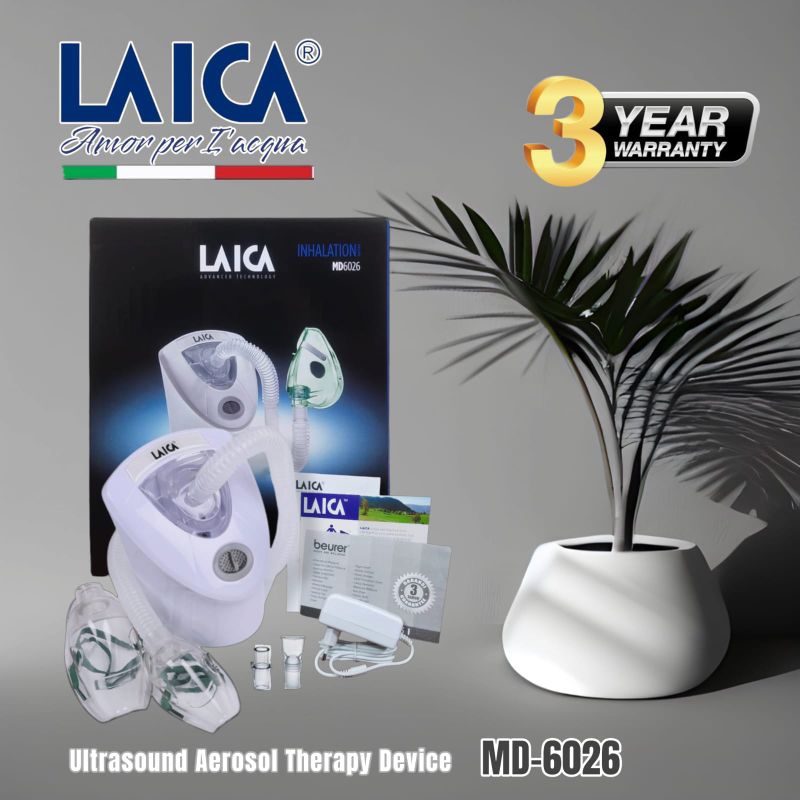 Nebulizer Ultrasonic Laica MD-6026 / Original Alat Bantu Terapi Pernafasan Laica MD6026