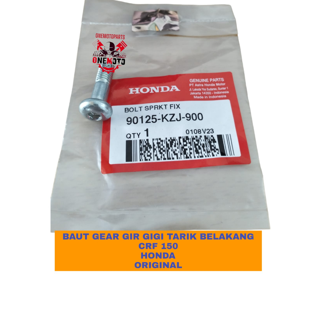 BAUT GEAR GIR GIGI TARIK BELAKANG CRF 150 HONDA ORIGINAL 90125-KZJ-900