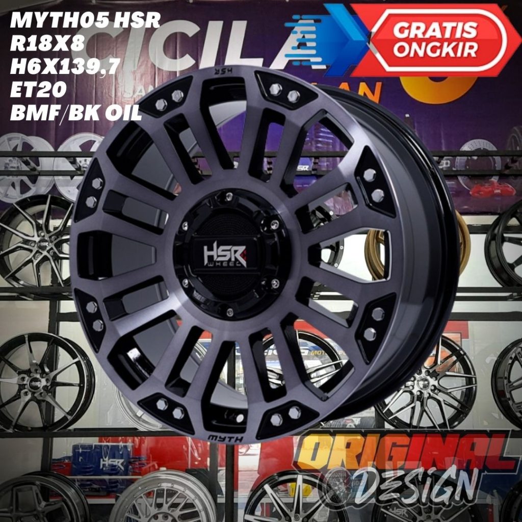 Velg Mobil Ring 18 HSR Myth05 R18 Pajero , Fortuner , H3 , Trailblazer