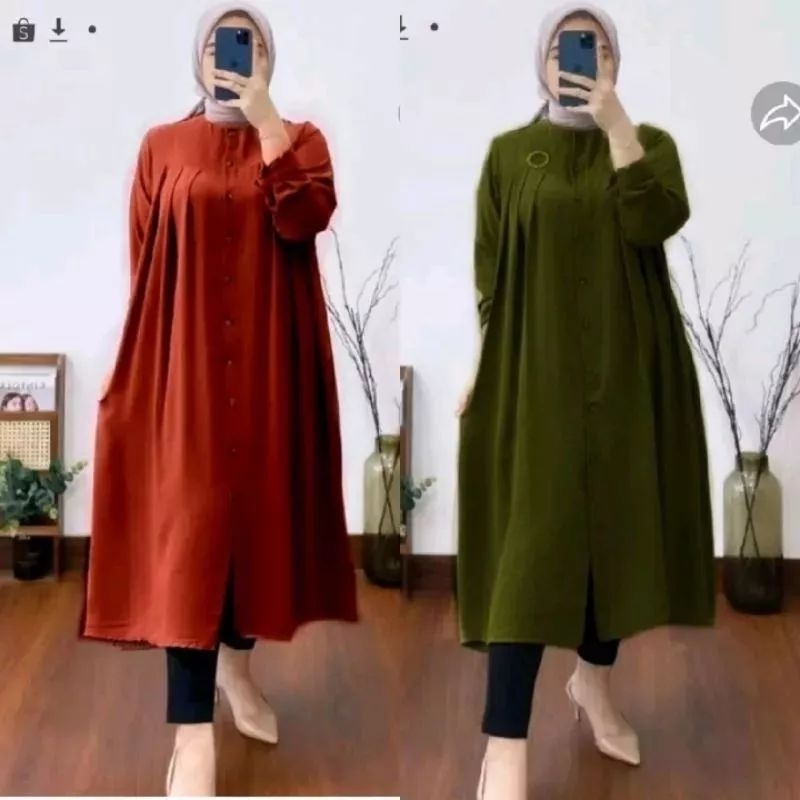 Adenaya Tunik crinkle airflow terbaru