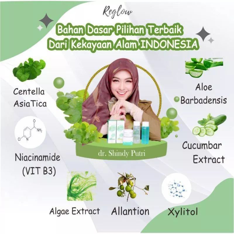 PAKET LENGKAP GLOWING SKIN TREATMENT REGLOW DR SHINDY SKINCARE HALAL BERBPOM ORIGINAL