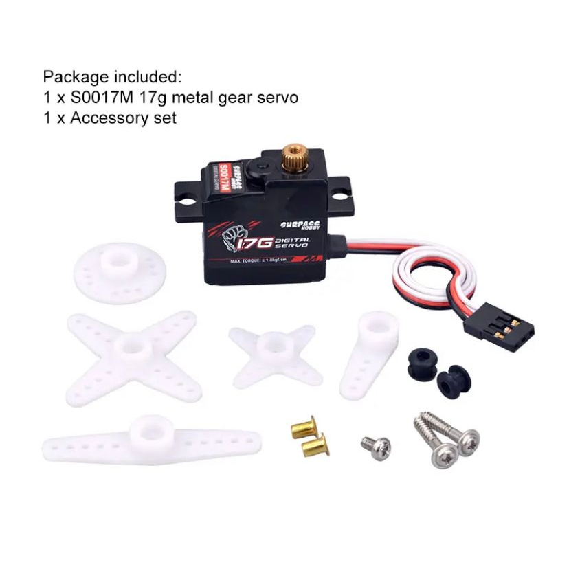 17G Servo RC Mobil, Akses Model Kendali Jarak Jauh Full Metal