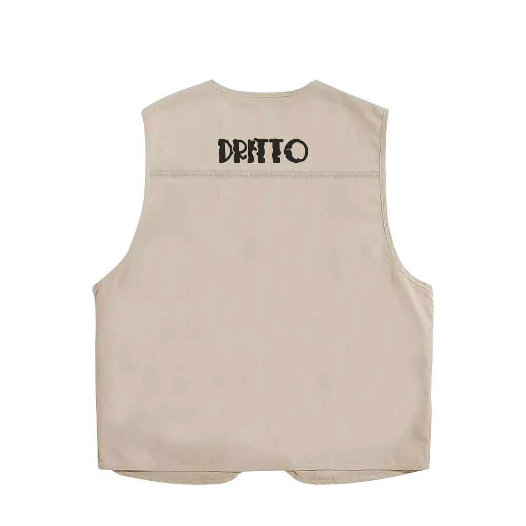 Dritto Vest - Rompi &quot;CORATO&quot; Vest Unisex - Cream