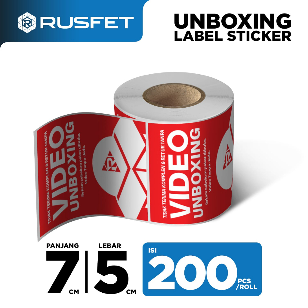 

HJK Stiker Unboxing 7x5cm Fragile Sticker Label Video Unboxing Per Roll