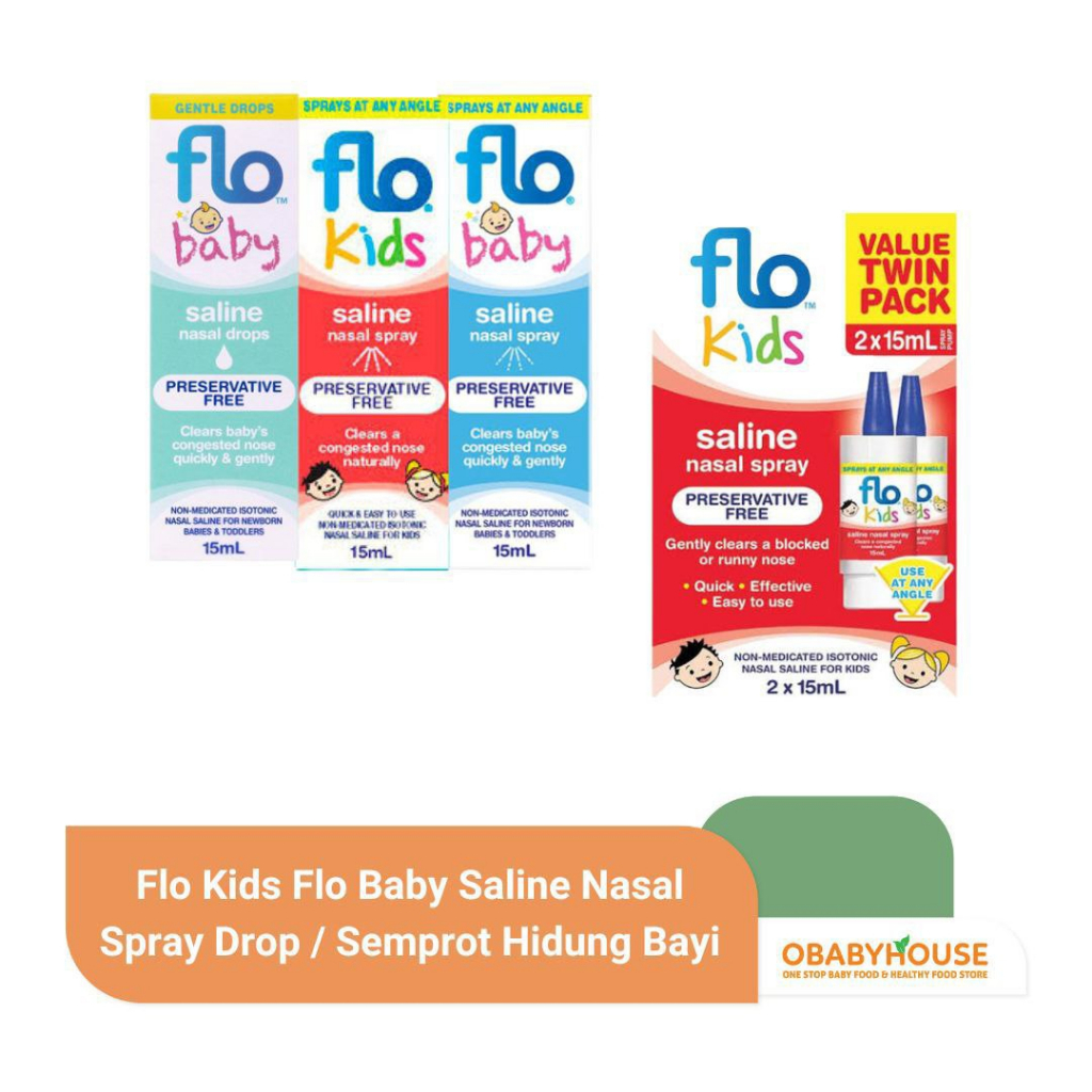 Flo Kids Flo Baby Salin Nasal Spray Drop / Semprot Hidung Bayi