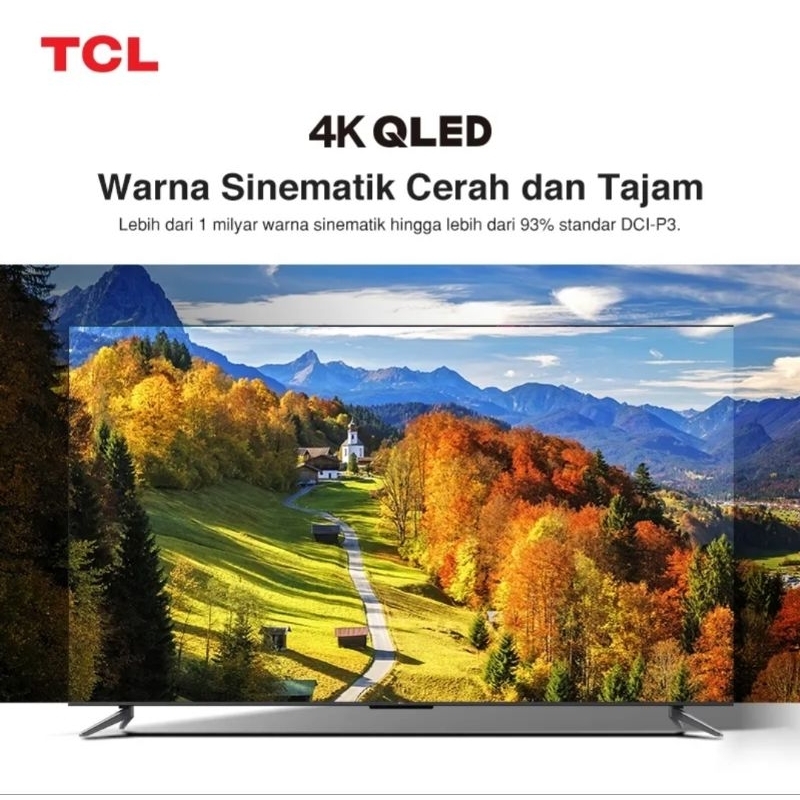 TCL 50Q6 Smart TV 50 Inch QLED Google TV 4K UHD Garansi Resmi