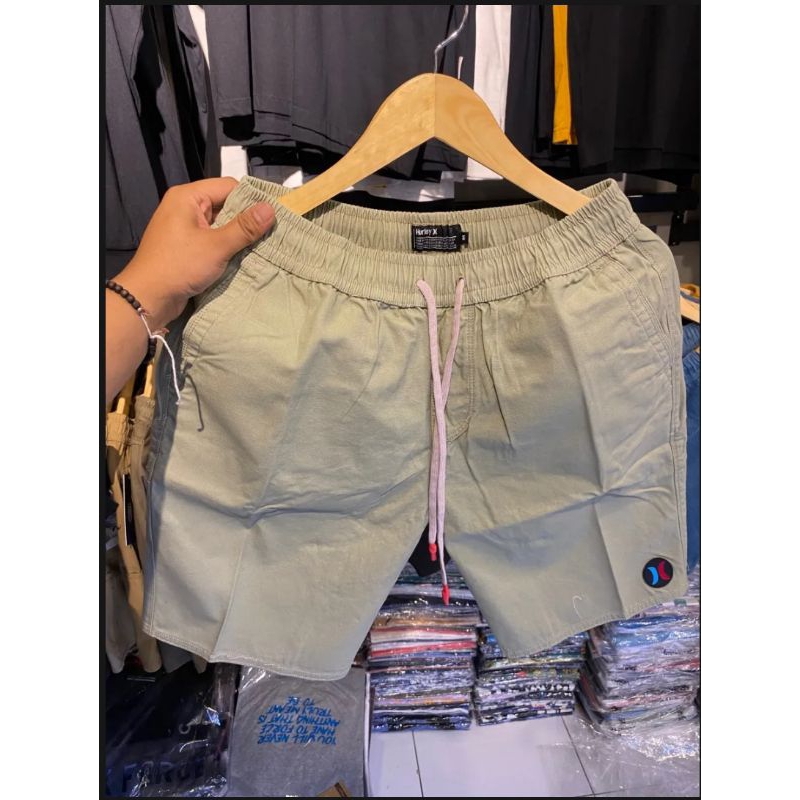 [BISA COD] Celana Pendek Pria Cowok Dewasa Kasual Short pants Boardshort Premium Santai Size 27-38 Chino Rip Karet Pinggang Kolor Chinos Katun Tebal 5 warna