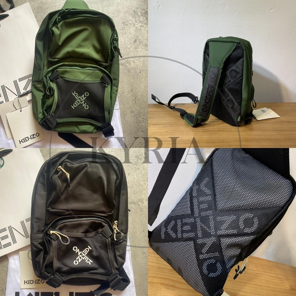 TAS PRIA SELEMPANG SLING BAG ONE SHOULDER BACKPACK CROSS LOGO LARGE