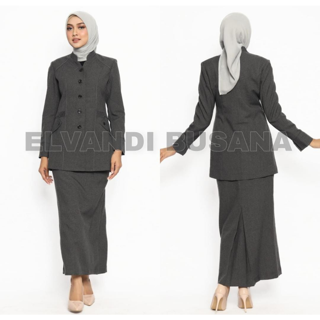 SETELAN JAS WANITA / SERAGAM KERJA BLAZER WANITA / SERAGAM GURU / SERAGAM VEST ABU TUA