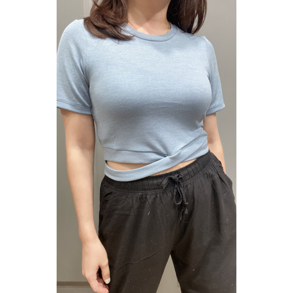 (COD) OH Fashion Lisa Blouse Shirt Crop Top #2C03