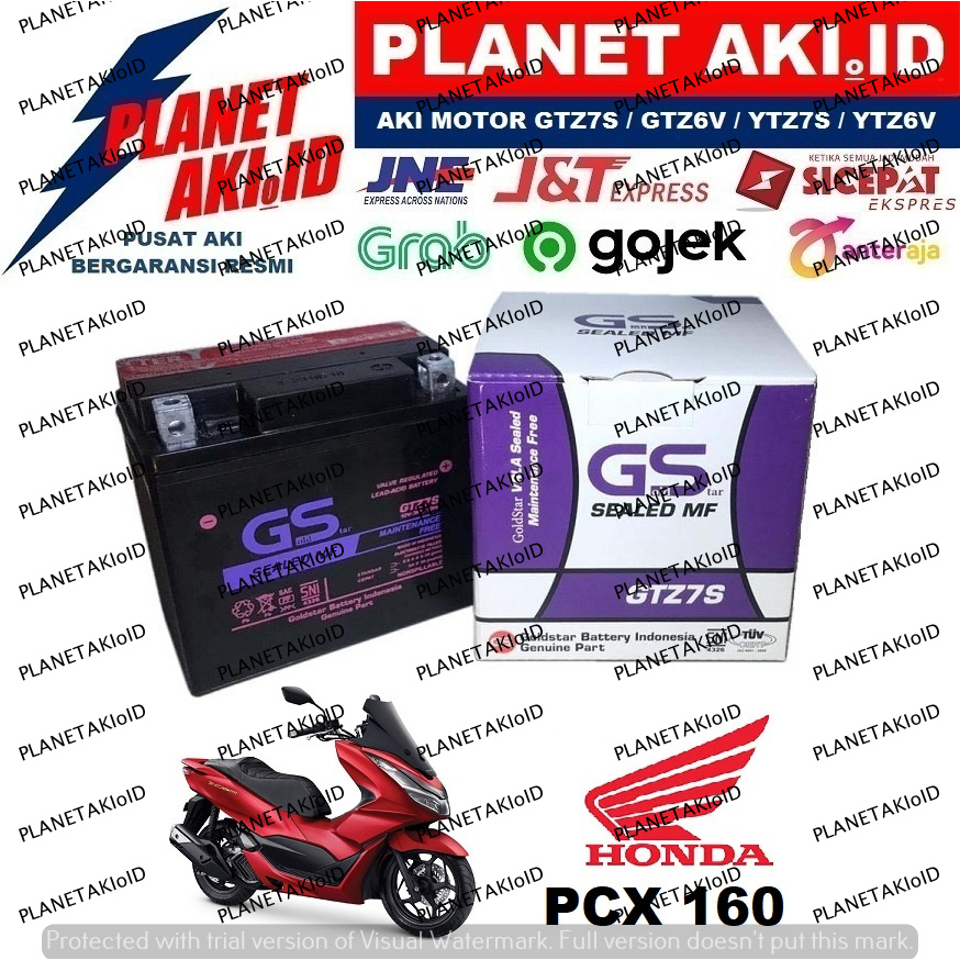 Aki Motor Honda PCX 160 GTZ7S Accu Kering MF