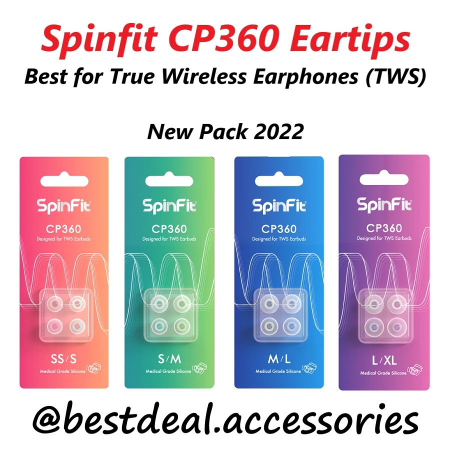 SpinFit CP360 Eartips Galaxy Buds Pro Best for True Wireless Earphones