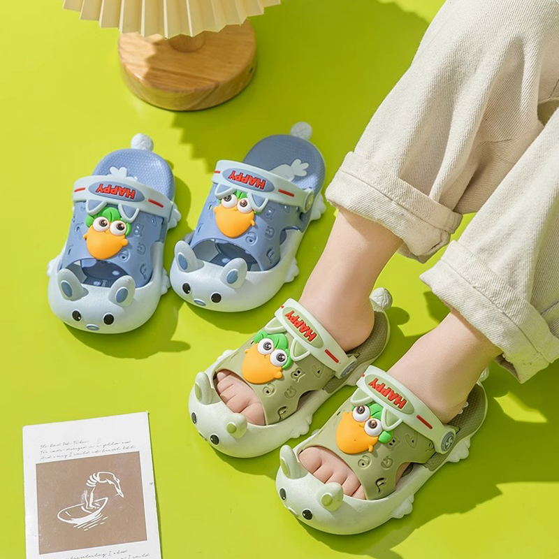 【COD】READY Sandal Selop Tali Belakang Anak Motif Kelinci Wortel Lucu Anti Slip / Sendal Gunung Anak SLip On Bisa Dipakai Cewek Cowok