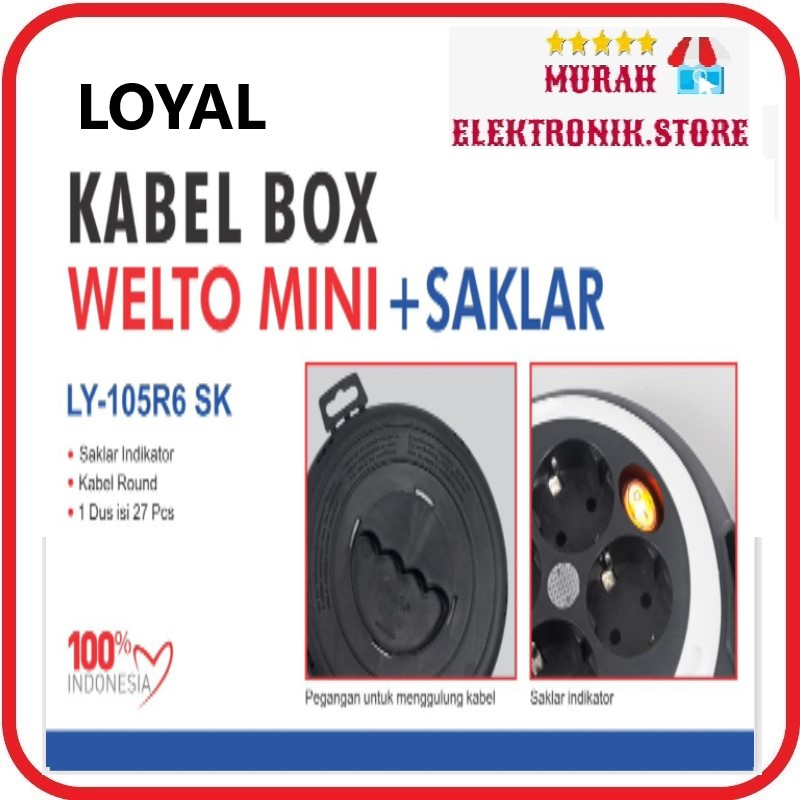 Box Kabel / Roll Kabel Loyal Yunior Bakpao LY105 R6 Arde Welto Mini Kuat 6M 6Meter Saklar