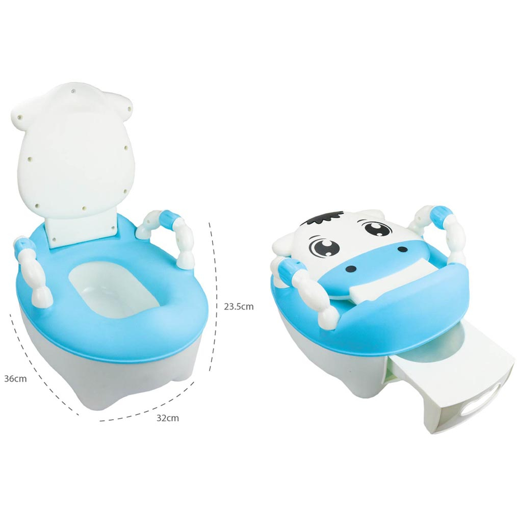 Baby Safe Training Potty Toilet Anak Desain  Lucu Untuk Belajar Buang Air Kecil &amp; Besar Secara Mandiri