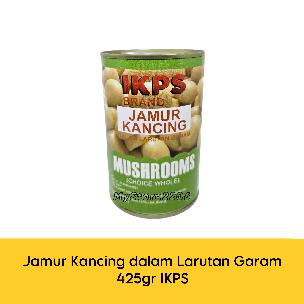 Jamur Kancing Kaleng (Mushrooms) dalam Larutan Garam 425gr - IKPS