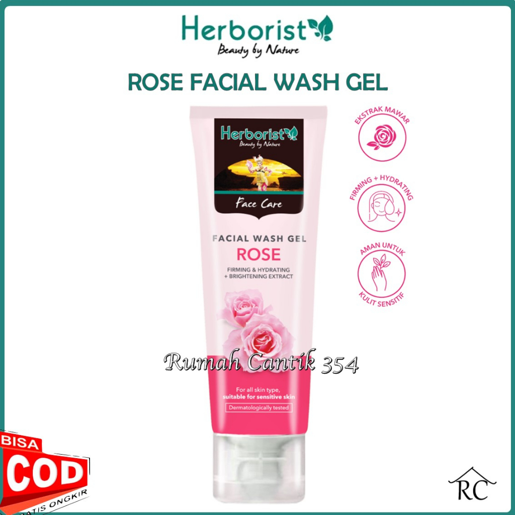 HERBORIST Rose Facial Wash Gel (Sabun Wajah)