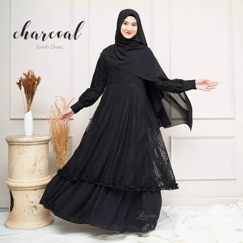 Lovely Dress Gamis Brukat Pesta Baju Kondangan Wanita Kekinian Fashion Muslim Gamis Terbaru 2023 Lebaran Wanita