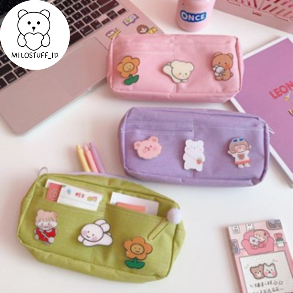 

[MILOSTUFF_ID] Free Pin Big Pencil Case Japan Style Kawaii--MS0321