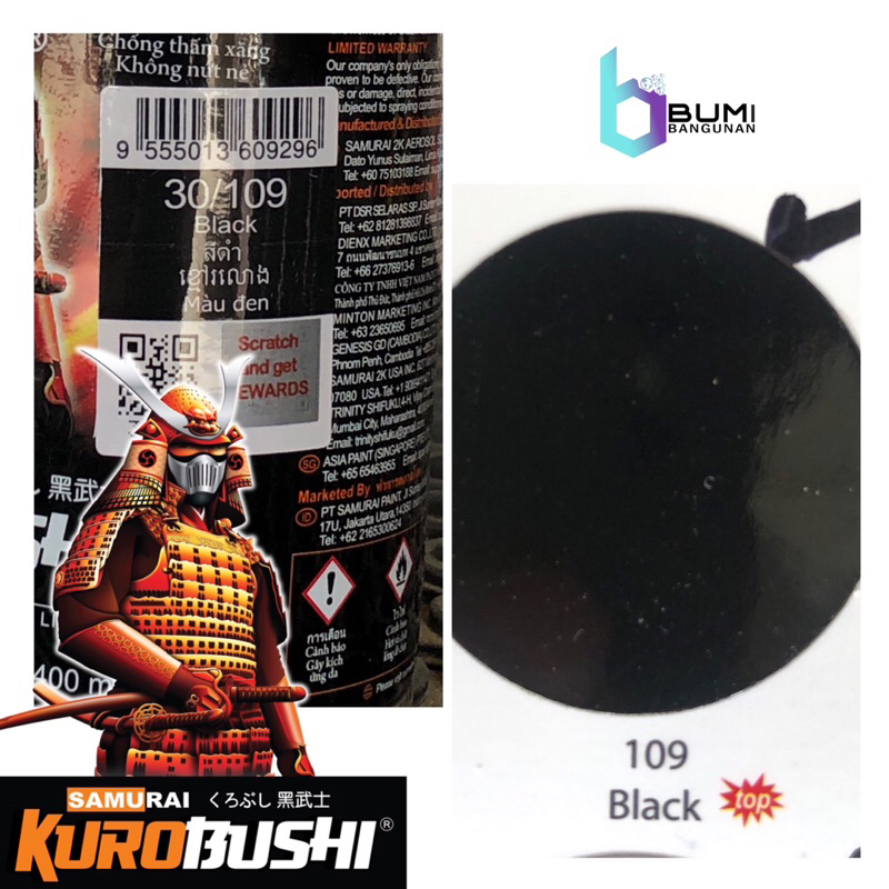 

Cat Semprot / Pilok SAMURAI 400cc Warna BLACK 109