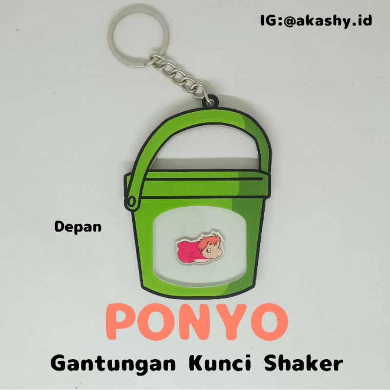 [Akashy.id] Ganci Ponyo_Gantungan Kunci Shaker Ponyo Ghibli_Ponyo Shaker Keychain_Ponyo Keychain