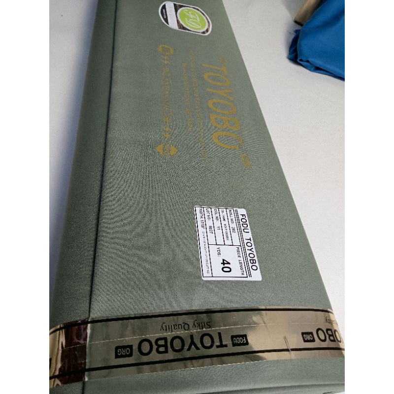 kain TOYOBO FODU premium warna sage green soft per 0.5 meter